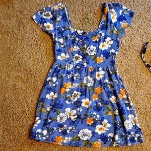 Xhilaration brand blue flower dress